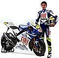 Valentino Rossi mit seiner Yamaha mit Fiat-Branding